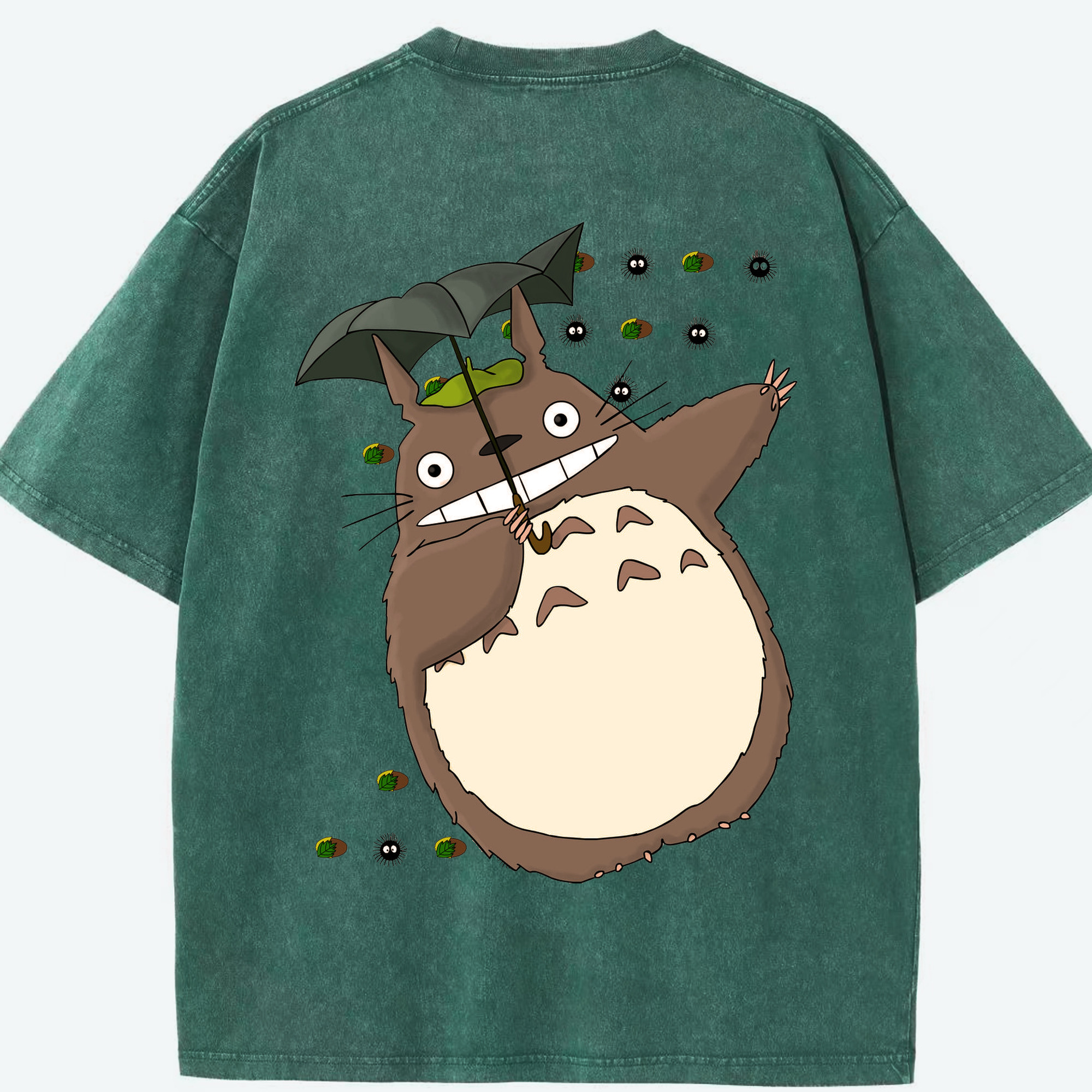 （画像用） となりのトトロ 草壁メイ 草壁サツキ My Neighbor Totoro Satsuki Kusakabe Mei Kusakabe 綿100% ヴィンテージ風 半袖Tシャツ（背面プリント）